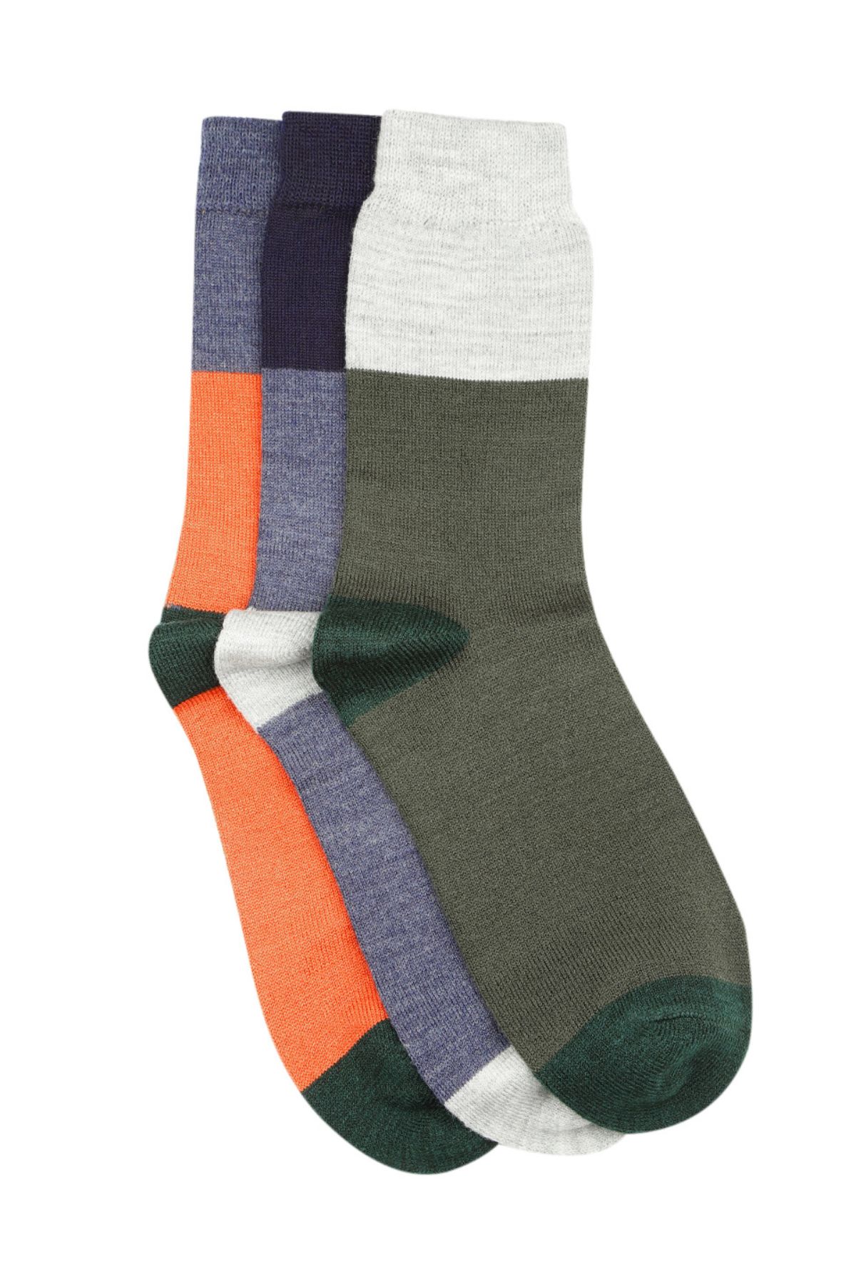 Wool Blend Colour blocked Socks Pack of 3 | Men